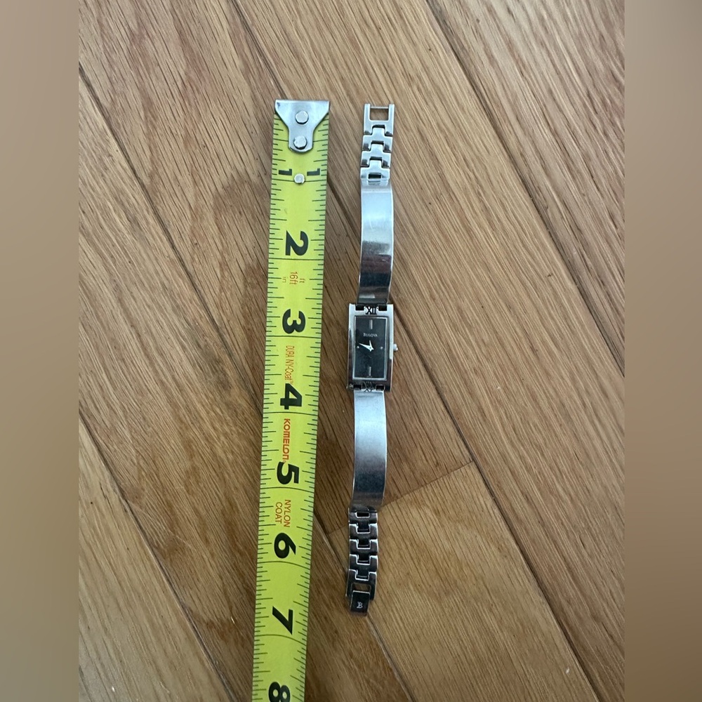 Bulova Silver Rectangular Women's Watch - image 2